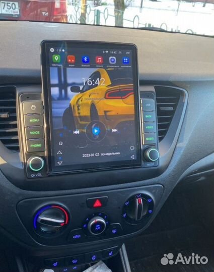 Магнитола Hyundai Solaris 2 андроид Tesla