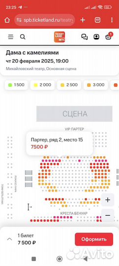 Опера дама с камелиями Михайловский театр 20.02