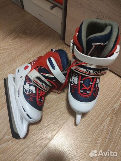 Коньки детские раздвижные 30-33