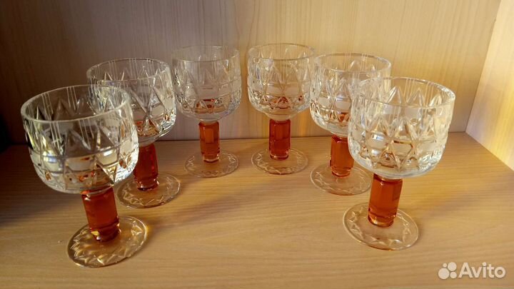 Хрустальные бокалы СССР 6 штук, олимпиада