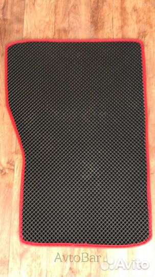 Ева коврики Daewoo Nexia красный кант