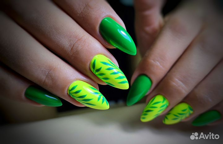 Наращивание ногтей гелем, покрытие гель- лаком