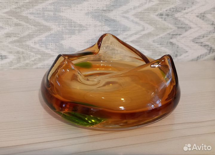 Конфетница винтаж гутная техника