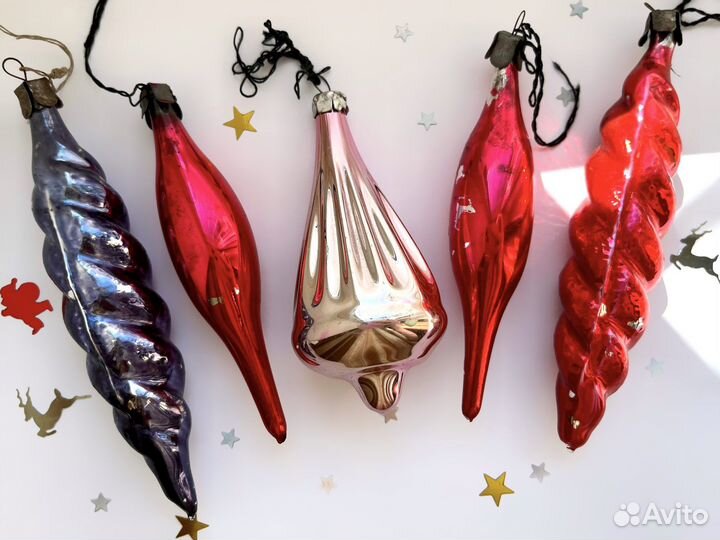 Советские ёлочные украшения сосульки