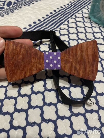 Галстук бабочка деревянная
