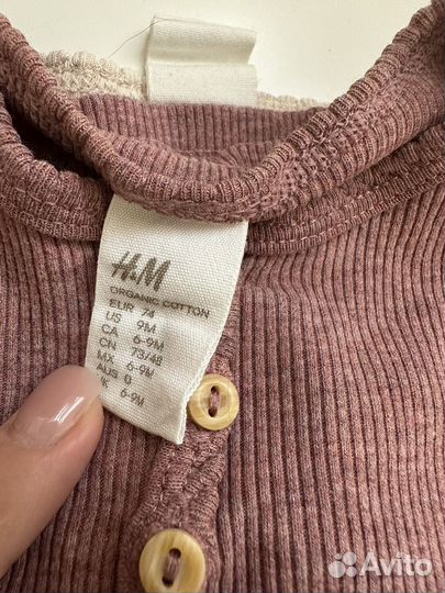 Лонгслив hm 74 для девочки