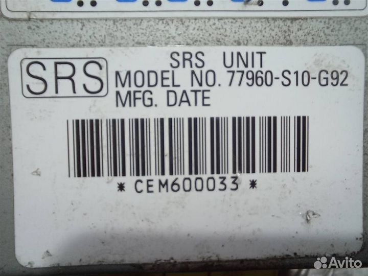 Блок управления AIR BAG honda CR-V 1 RD1 1996-2002