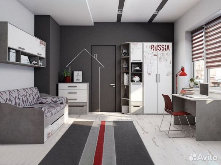 Стол письменный мс Грей (Цемент светлый) в Новосиб