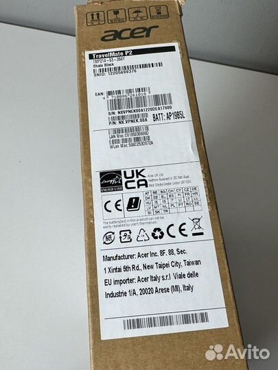 Ноутбук Acer travelmate p2