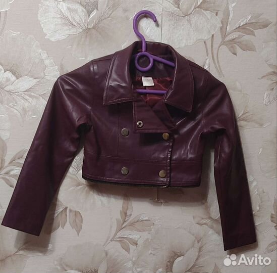 Кожаный плащ на девочку