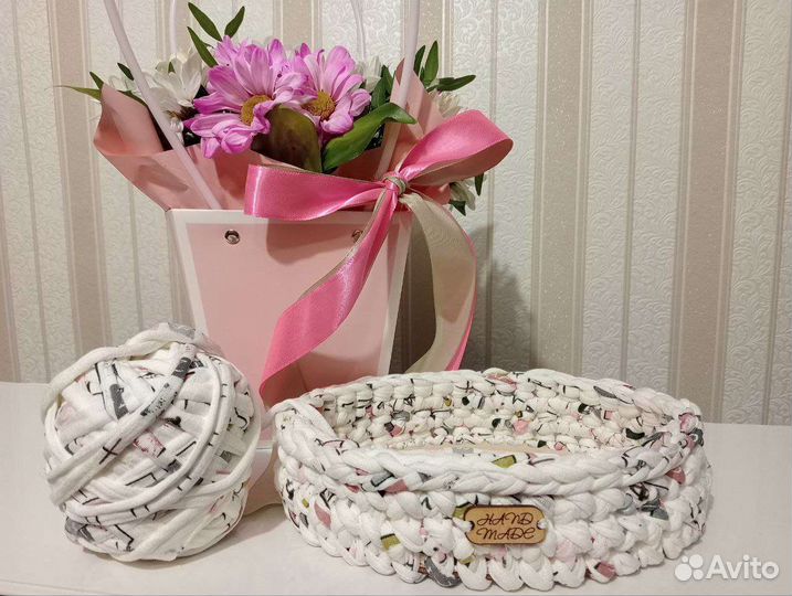 Корзинки из трикотажной пряжи