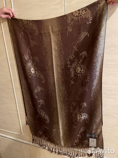 Платок шаль палантин женский золотой