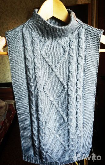 Шарф воротник удлинённый и шапочка