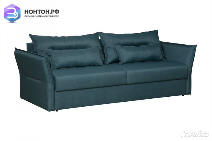 Диван еврокнижка Бруклин 3-х местный синий