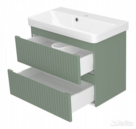 Тумба под раковину Brevita (зеленая) 66x49 Victory