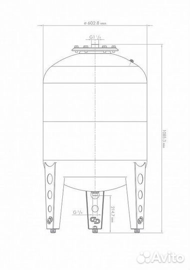 Расширительный бак 200 л Джилекс 7792