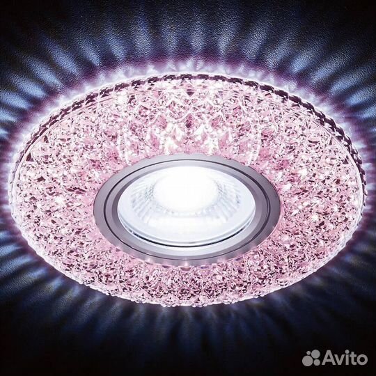 Светильник встраиваемый пластик и стекло ретро