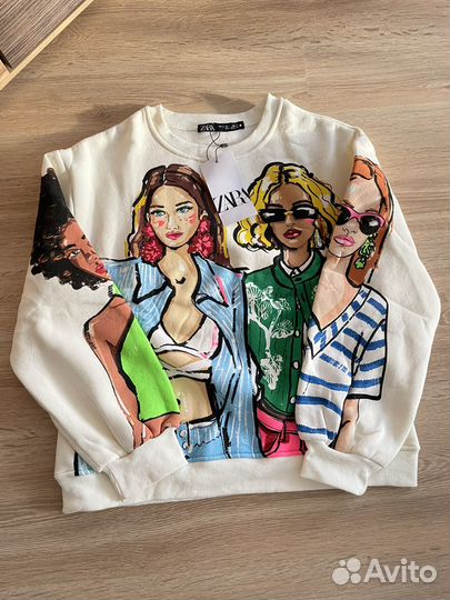 Новый свитшот свитер Zara с бирками оригинал