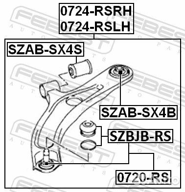 Рычаг передний левый suzuki swift (2004-2010)