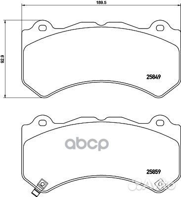 Колодки dodge charger 11- P37018 Brembo