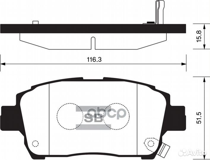 Колодки тормозные дисковые, передние SP1244 San