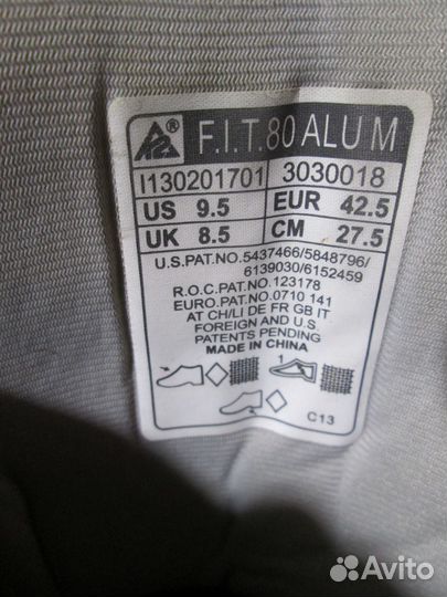 Роликовые коньки K2 F.I.T. 80 ALU Размер 42,5