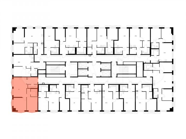 2-к. квартира, 57,1 м², 26/31 эт.