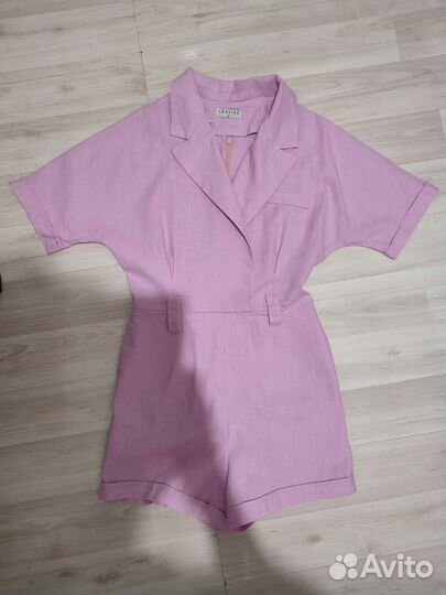 Льняной комбинезон XS