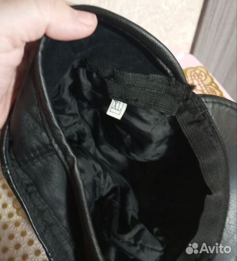 Мужская кожаная кепка новая