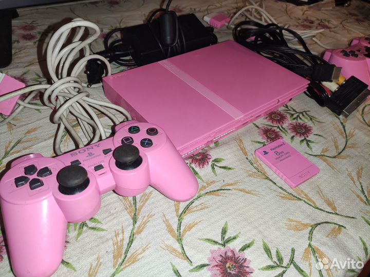 Игровая приставка ps2 розовая/pink