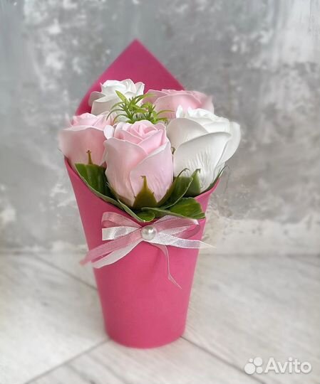 Букет из мыльных роз