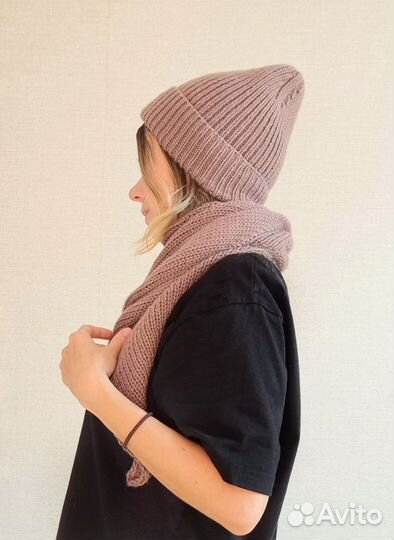 Шапка и Бактус. Ручная вязка