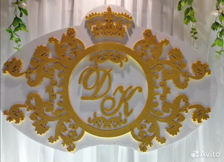 Монограмма на свадьбу (разные размеры)