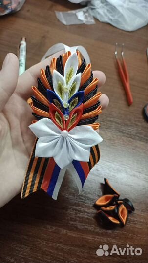 Георгиевская подвеска в машину, ручная работа