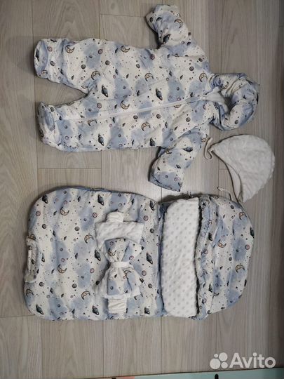 Коверт на выписку для новорожденного, теплый