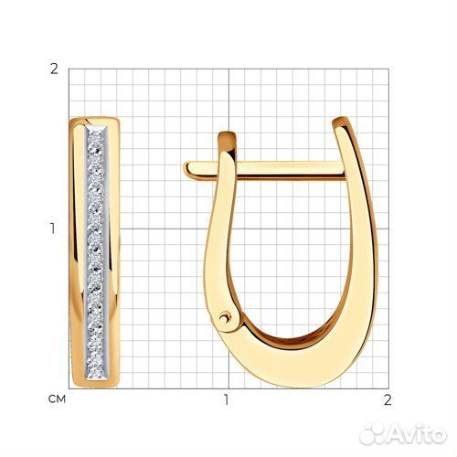 Серьги Diamant из золота, 51-220-01356-2