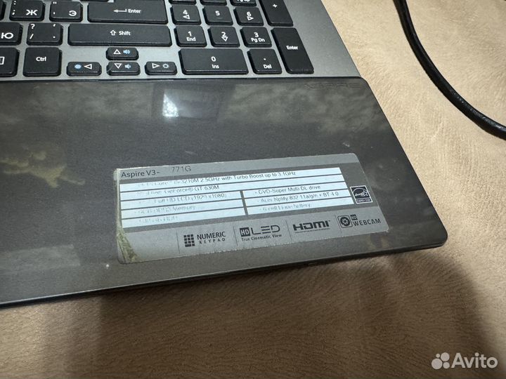 Ноутбук acer aspire v3 771g