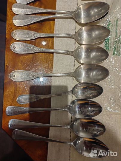 Столовое серебро, ложки, вилки