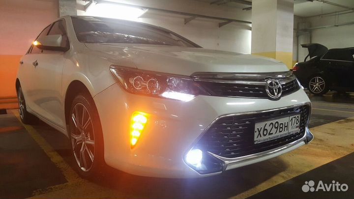 Camry 55 LED Фонари дхо в передний бампер A8NM9