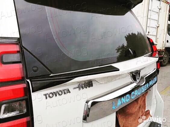 Спойлер Prado 150 / GX 460 под стекло, белый+чёрны