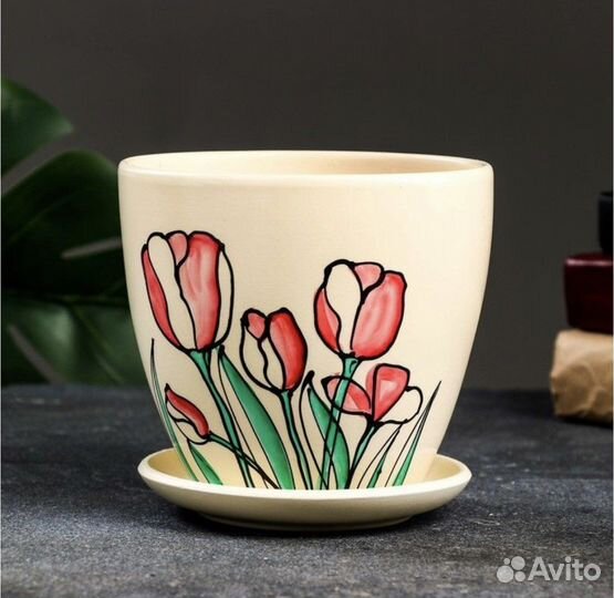 Горшок Кашпо-вазон Ливия высокий