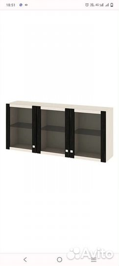 Полка настенная, антресоль со стеклом