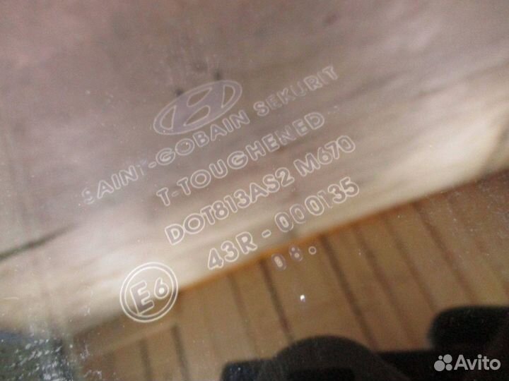 Стекло двери задней правой Hyundai i20 (PB)