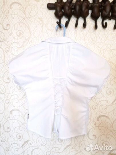 Школьная белоснежная блузка, на рост 140-150