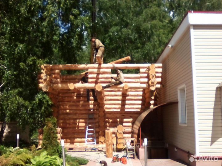 Монтаж срубов