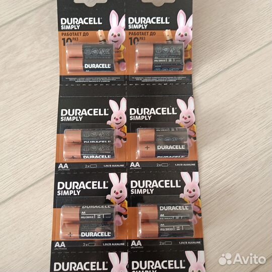 Батарейки дюрасел на блистере
