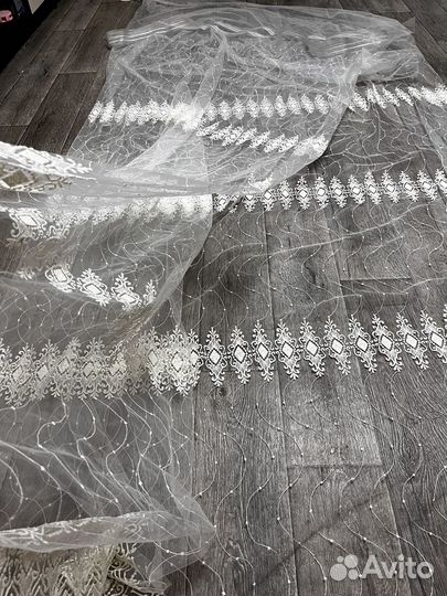 Тюль новая не подшитая