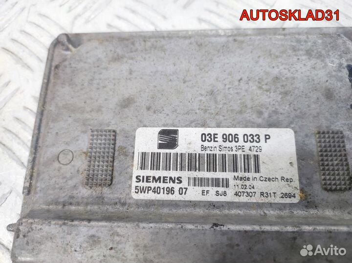 Блок эбу Volkswagen Polo 1,3 AZQ 03E906033P Бензин