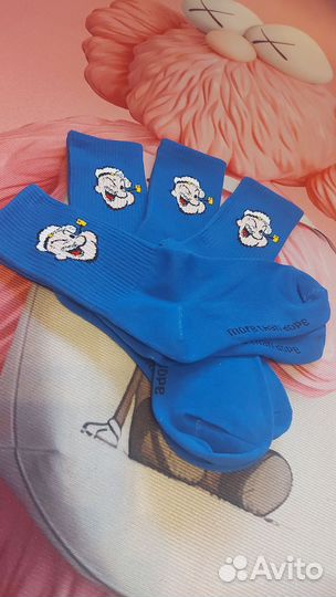 Высокие синие носки унисекс Моряк Папай