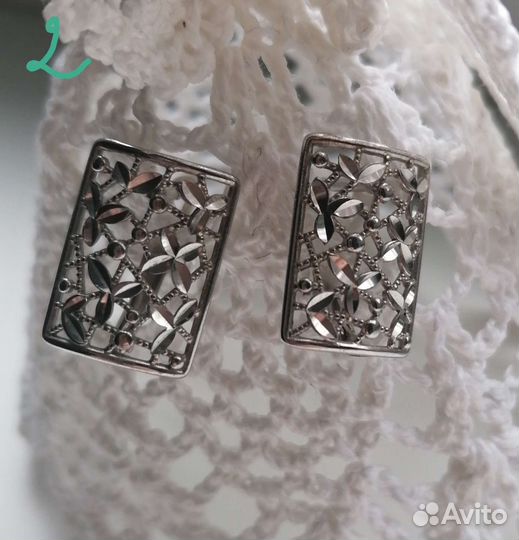 Серебряные серьги, новые